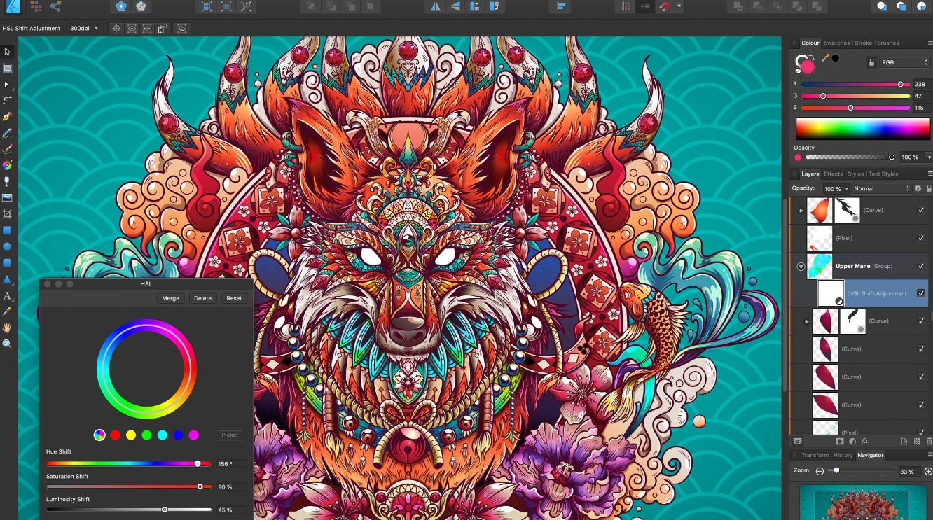 screenshot of Affinity Designer